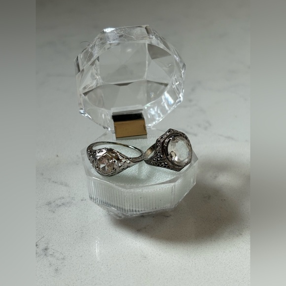 Antique Edwardian Quartz Rings - Picture 1 of 3